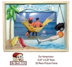 Our Honeymoon Picture Frame Russ 3D Resin Frame  holds 4 inch  x 6 inch  photos - £15.91 GBP