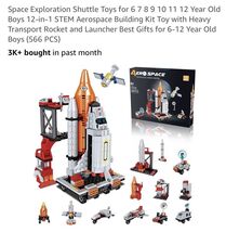 STEM Space Shuttle Rocket Building Kit 12-in-1 566PCS Toys for Boys 6-12 - $14.73