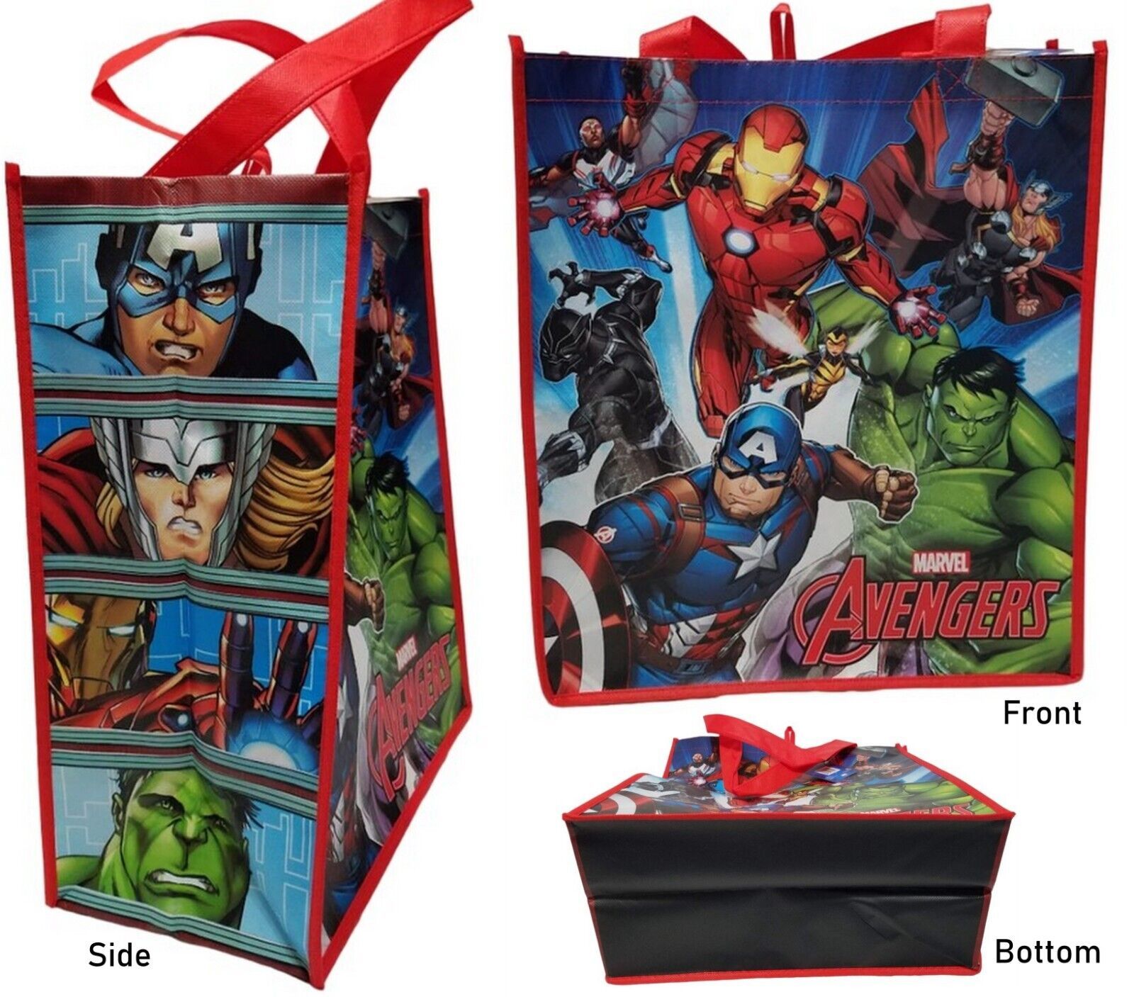 Marvel AVENGERS 15.5x13.5x6.75in Re-Usable Tote Shoulder Shopping Bag - NWT - $4.94