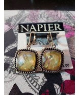 Vintage Napier Square Dangle Earrings - Nickle Safe - New/Never Worn - £12.61 GBP