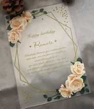 Acrylic Wedding Invitation, Acrylic Invites, Acrylic Invitations,Gold In... - £25.13 GBP