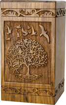 INTAJ Cremation Urn for Ashes Adult Male Female Tree of Life Urns Box for Ashes  - £98.93 GBP