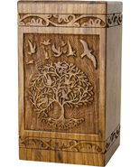 INTAJ Cremation Urn for Ashes Adult Male Female Tree of Life Urns Box fo... - £98.56 GBP
