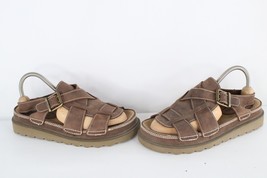 Vintage 90s Candies Womens 9 Leather Chunky Platform Fisherman Sandals B... - $197.95