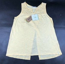 Nuevo Woolrich Camiseta Tanque Ltop Mujer S Amarillo Cuello En V Transpa... - $18.49