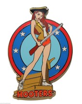 Hooters Military National Guard Revolutionary Fighting Girl Gun Lapel Pin - £11.74 GBP