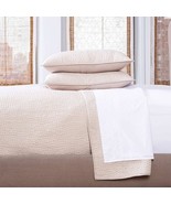 John Robshaw Dyed Sand Queen 100% Cotton Quilted Coverlet Set with two S... - $8,964.20 MXN
