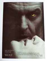 1994 Wolf Jack Nicholson Michelle Pfeiffer Movie Promo Magazine Cut Prin... - $9.99