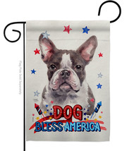 Patriotic Gray Boston Terrier Garden Flag Dog 13 X18.5 Double-Sided House Banner - £15.96 GBP