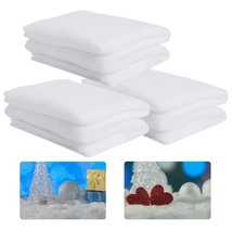 3 Pack 3 X 8 Ft Fake Snow Blanket, Thickened Christmas Faux Snow Sheet Artificia - £36.75 GBP