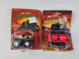 Pair Vintage Die Cast Big Roller Monster Trucks by Soma Jeep &amp; Sports Car - £18.19 GBP