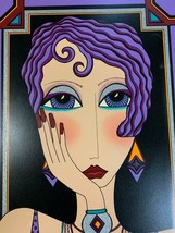 Audrey Cohle &#39;&#39;Purple Passion&#39;&#39; Serigraph Signed and Numbered Art Deco Vintage - $494.95