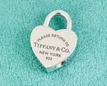 Return to Tiffany &amp; Co New York Heart Padlock Lock Charm Pendant - $299.00