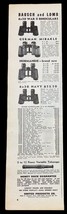 Bausch and Lomb Binoculars Vintage Print Ad 40s United Products Chicago IL - $11.87