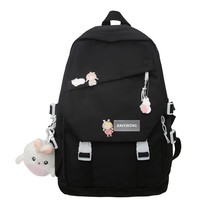 New Niche Design Bag Teenage Girl Backpack Inclined Zipper Solid Color Women Bac - £119.97 GBP