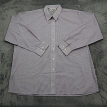 Hana Shirt Mens XL Purple Striped Long Sleeve Button Down Dress - £18.97 GBP