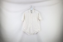 Vtg 60s Streetwear Mens 15 Snap Button Looped Collar Striped Button Shirt USA - £63.12 GBP