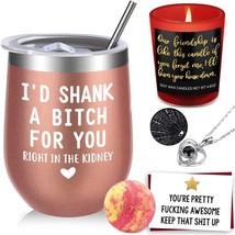 Wine Tumbler Scented Candles Bath Bomb Funny Gifts for Female, Her, Sister - £15.20 GBP