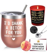 Wine Tumbler Scented Candles Bath Bomb Funny Gifts for Female, Her, Sister - £15.12 GBP