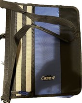 CaseIt Classic Zipper Binder Multiple Pockets With Shoulder Strap - £15.50 GBP