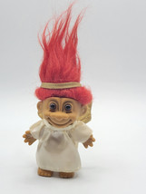 Vintage Troll Doll RUSS Angel Gold Wings Red Hair 7” - £11.11 GBP