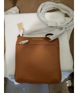 MICHAEL KORS Acorn Brown Small Flat Crossbody Leather Double Zip New Wit... - €80,81 EUR