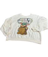 Star Wars Grogu baby yoda Crewneck Sweatshirt White size XXXL - $14.25