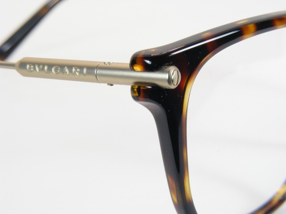 BVLGARI 3032 504 Tortoise /Matt Pale Gold LUXURY EYEGLASSES 52-19-140mm Italy Item image 9