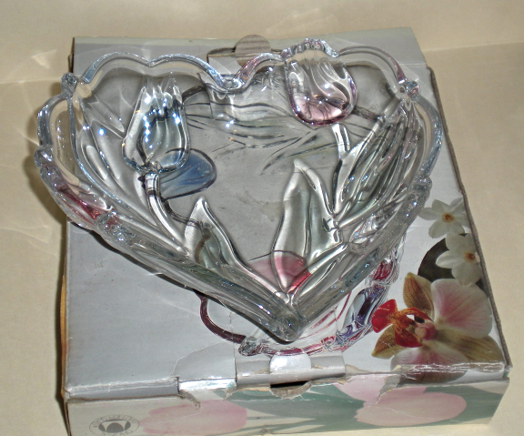 Primary image for Candy Dish Heart Shaped Mikasa Crystal Tivoli