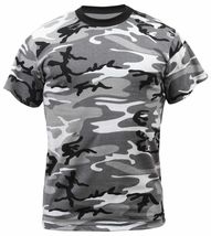 Tee Spring White Camo Short Sleeve Hot Weather T Shirt 100% Cotton RN# 1... - $11.87