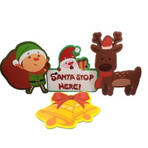 8 Pc Christmas Cut Out Yard Lawn Art Signs Stakes Walkway Outdoor Decora... - $244.16 MXN