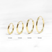 Aide 925 Silver Gold Circle Hoop Earrings For Women Birthday Party Simple Noble  - £8.76 GBP