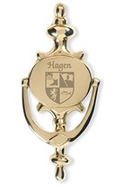 Hagen Irish Coat of Arms Brass Door Knocker - $31.35
