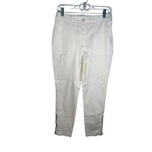 PLY THE WATERS GUIDEBOAT CO. WOMEN LIGHT YELLOW PANTS ANKLE ZIPPER MOTO ... - $333.47 MXN