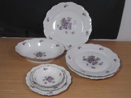 7 Vintage Carl Schumann VIOLETTE Dishes Arzberg Bavaria  Germany - $89.10