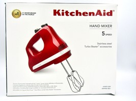 KitchenAid KHM512ER Ultra Power 5-Speed Hand Mixer - Empire Red - NEW - £47.43 GBP