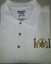 Freemason Masonic symbols Embroidered Polo Shirt Mason Shriner Shirt EMB... - £23.66 GBP