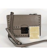 Michael Kors Sloan Studded Gusset Leather Crossbody Bag Grey/Taupe - €32,40 EUR