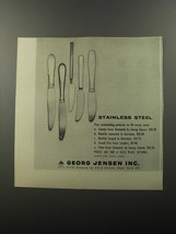 1956 Georg Jensen Flatware Ad - Stainless Steel - $18.49