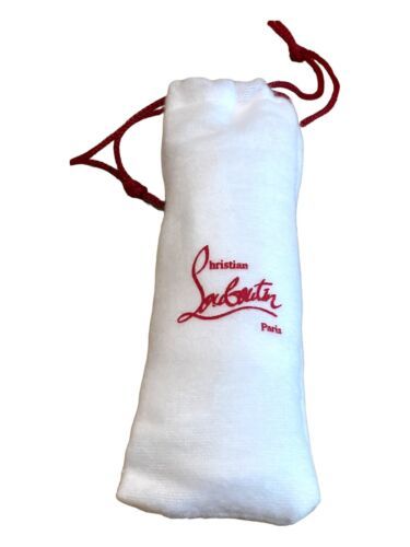 Primary image for Authentic Christian Louboutin White Dust Bag Replacement White Shoelaces 6”x2”