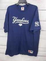 2008 Nike Team MLB New York Yankees Swoosh Blue Crew Neck SS Tee Mens Sz... - $16.83