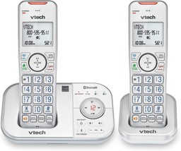 Vtech Vs112-27 Dect 6.0 Bluetooth 2 Handset Cordless Phone For Home With - £50.32 GBP