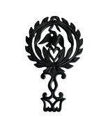 Vintage Cast Iron Eagle Trivet Wall Decor Black Americana Kitchen - $17.10