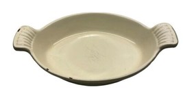  Martha Stewart Green Enamel Cast Iron Oval Au Gratin Baking Dish marked MSE  - £13.35 GBP