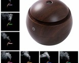 Amore Paris Aroma Diffuser ~ Brown Wood Grain ~ Color Changing ~ USB Pow... - £17.93 GBP