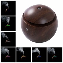 Amore Paris Aroma Diffuser ~ Brown Wood Grain ~ Color Changing ~ USB Powered - £18.09 GBP
