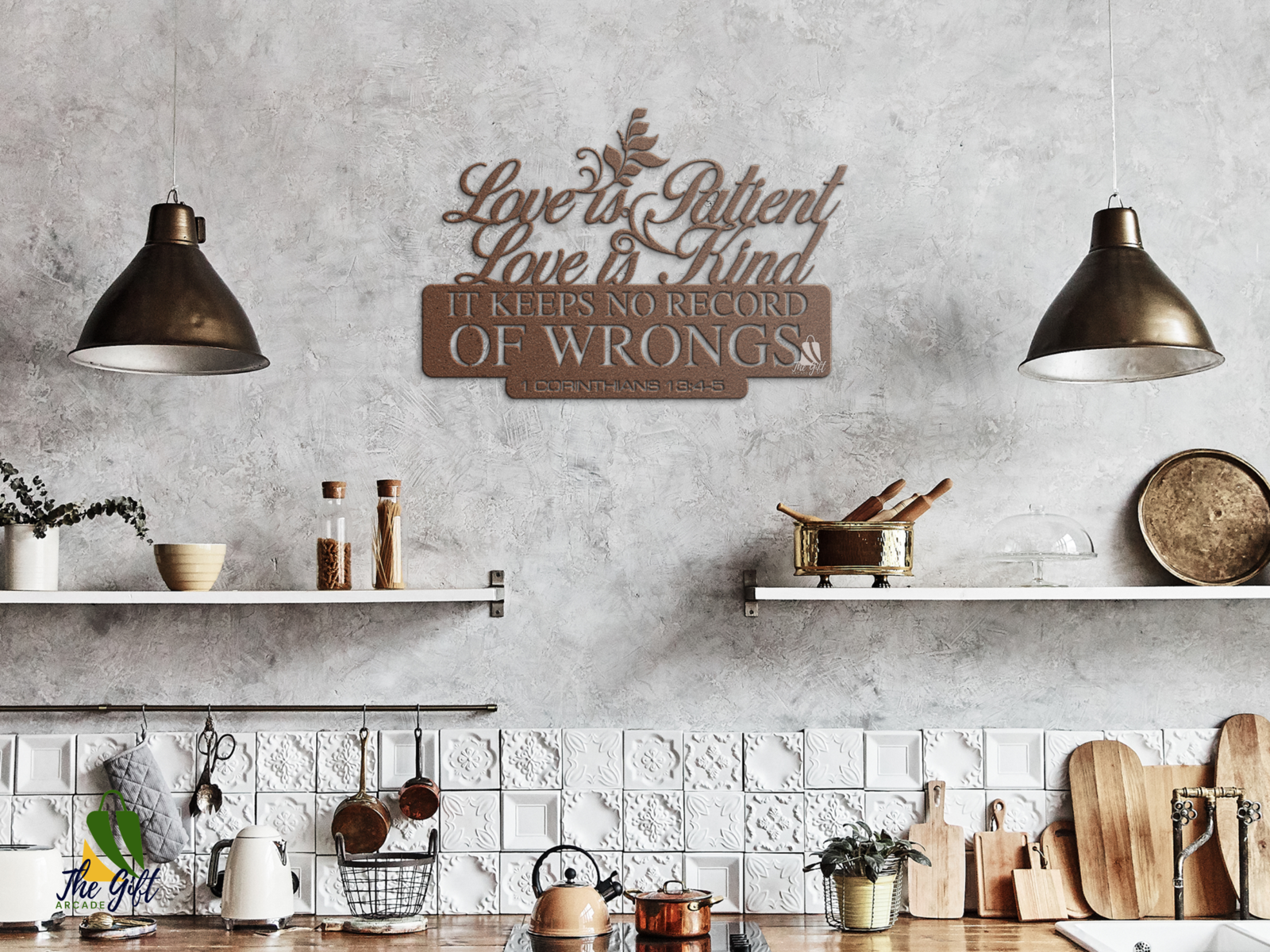 1 Corinthians 13:4-5 Metal Wall Art | Faith Decor Sign | Perfect Christian Gift