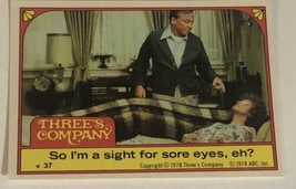 Three’s Company trading card Sticker Vintage 1978 #37 Norman Fell Audra Lindley - $2.48