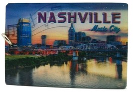 Nashville Tennessee Music City Double Sided 3D Key Chain - $6.99