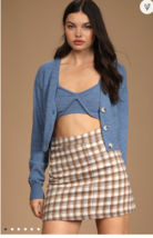 Lulus Cozy Duet Blue Knit Two-Piece Cardigan Set, Size Medium - $44.00